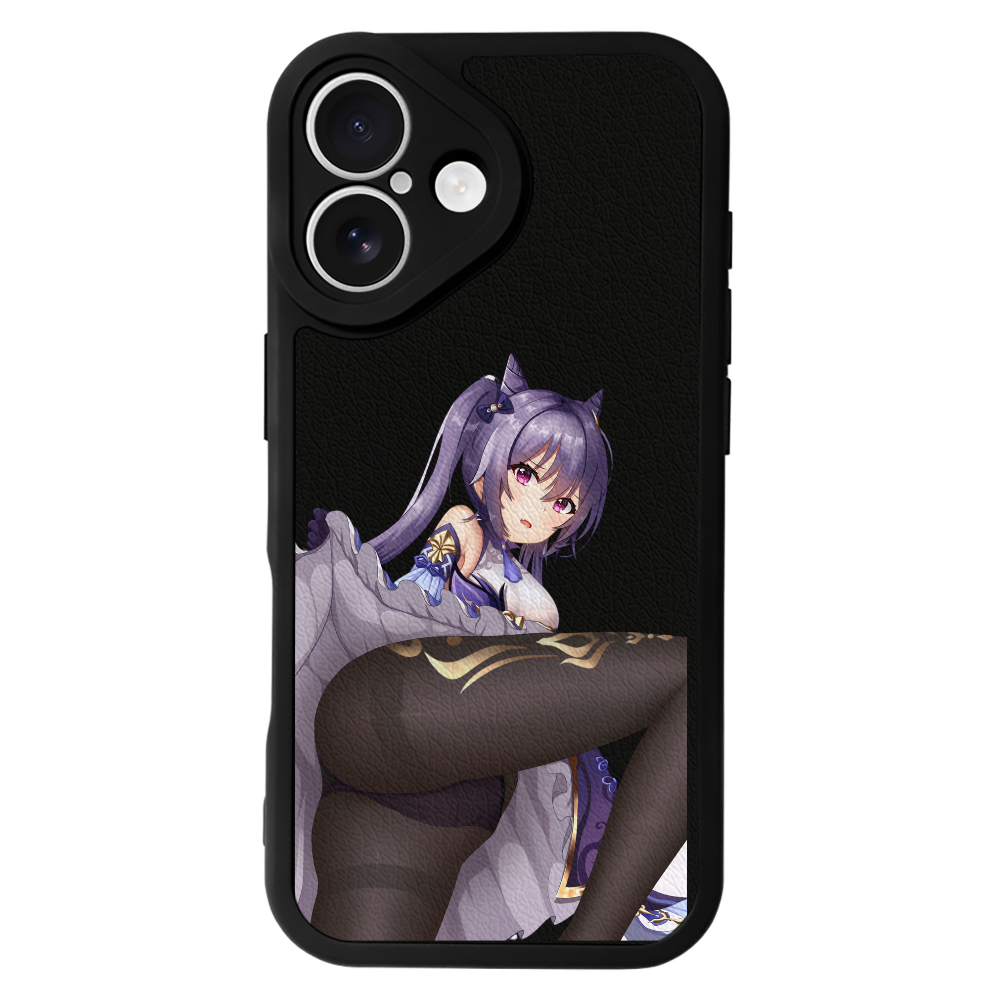 げんし神 刻晴 こくせい genshin Kokusei 【iPhone 16シリーズ対応】シリコンスマホケース（レザー調） 材質：シリコン
